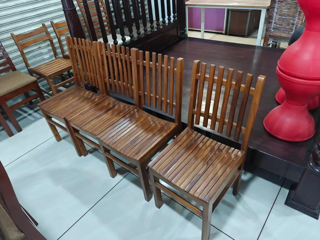 Elegant solid wood dining chairs for home